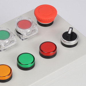 Interruttore elettrico interruttore a pulsante auto-Reset per arresto di emergenza/avvio 1NO combinazione plastica scatola 220V - Product Image 5