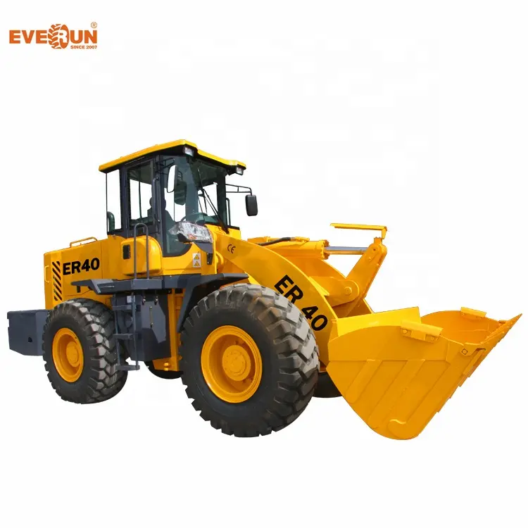 Everun Er40 machinery with EPA4/EURO5 engine front end bucket articulated compact mini wheel loader