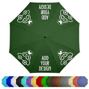 定制雨伞带标志印刷和品牌店任何图片设计文字个性化折叠便携式防风防雨太阳 - Product Image 4