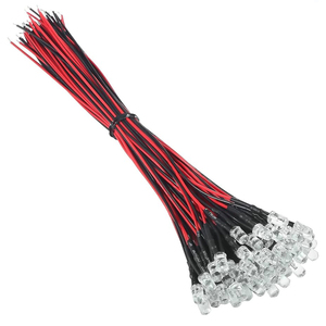 Foro passante <span class=keywords><strong>LED</strong></span> con cavo DIP <span class=keywords><strong>LED</strong></span> con Pre-cablato e connettore 5V 3V <span class=keywords><strong>12V</strong></span> 220V 110V lunghezza personalizzata - Product Image 2