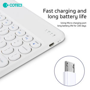 COTECi超薄便携式迷你无线RGB背光键盘USB 3.0静音办公充电新款平板电脑桌面圆顶 - Product Image 4