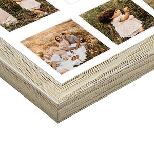 <strong>9</strong>-Panel Photo <strong>Frame</strong> with Mat to Display <strong>9</strong> Pictures for Wall or Tabletop Display