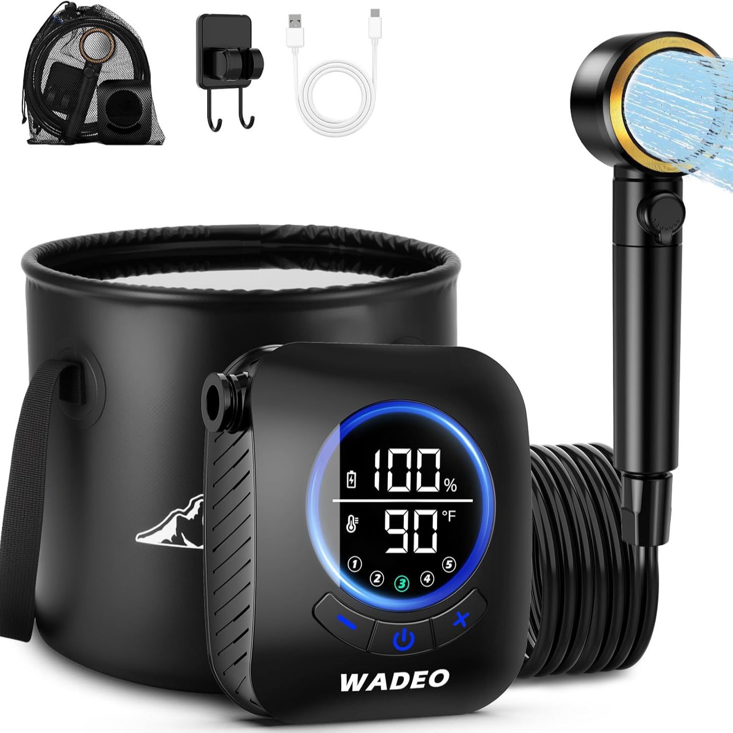 Convenient shower 8000MA+bathtub