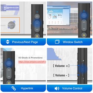Bester Mac 2 in 1 USB Typ C Präsentation clicker mit Laser Pointer Wireless Presenter für PowerPoint Presentation PPT Clicker - Product Image 4