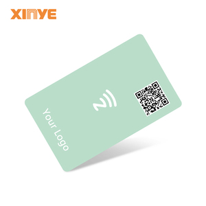 Tarjetas de nombre de visita de membresía de negocios digitales de color NFC de PVC personalizado 13,56 MHz Ntag216 RFID NFC tarjeta inteligente en blanco con código QR - Product Image 2