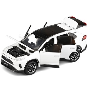 JKM 1/32 ölçekli 2020 arabalar Diecast Rav4 SUV Model araba oyuncak ışıkları ve ses ile - Product Image 4