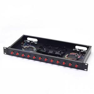 19 pulgadas FC SC lC 12 24 puertos Distribución de fibra óptica marco ODF Patch panel para equipos de telecomunicaciones - Product Image 1