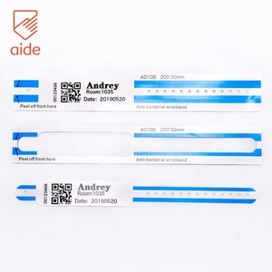 定制多色打印患者识别纸腕带软材料医用可印刷直接保暖腕带
