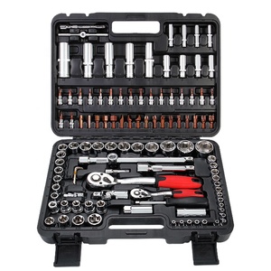 销售产品棘轮扭矩扳手手动工具套筒扳手工具盒 - Product Image 3