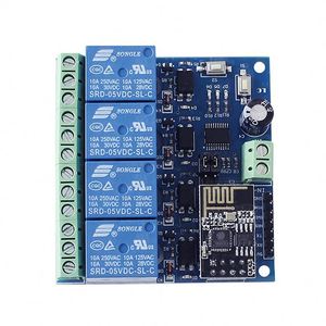 A5 -- 5v/12V ESP8266 ESP-01 4 Channel WiFi Relay Module For IOT Smart Home Phone APP Controller Onboard ESP01 - Product Image 1
