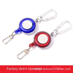 <strong>C</strong>-<strong>Shaped</strong> Metal <strong>Key</strong> Chain with Easy Pull-Up with Buckle Retractable Badge Lanyard for ID Cards <strong>Key</strong> Organization Available in Red - Product Image 5
