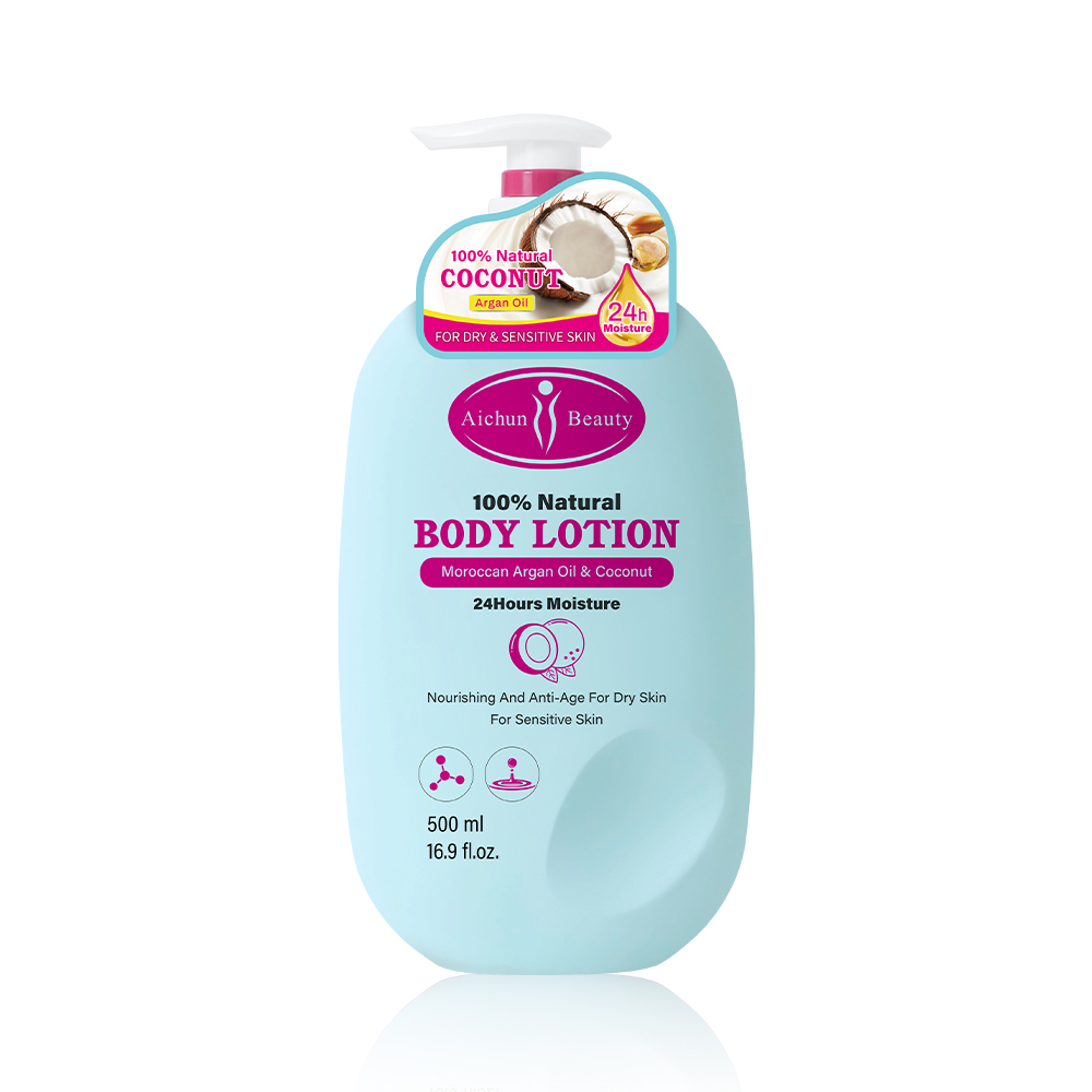 Aceite de argán marroquí y loción corporal de coco