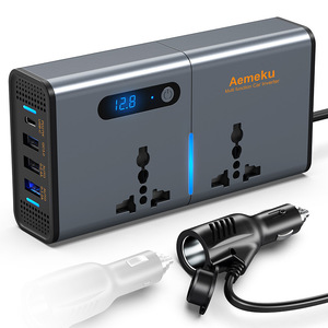 200瓦卡车快速车载充电器适配器12V 24V 220V PD C型插座3A输出电流，适用于苹果笔记本电脑USB at 5V/3A - Product Image 1