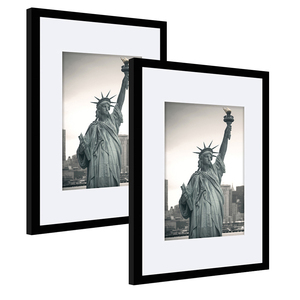 <strong>11x17</strong> <strong>Frames</strong> Picture Black Poster <strong>Frame</strong> Display 8x12 with Mat or <strong>11x17</strong> Without Mat - Product Image 1