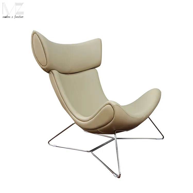 Fauteuil de relaxation à haut dossier en cuir rembourré, fauteuil de salon moderne, avec repose-pieds, nouveau design, pour hôtel,