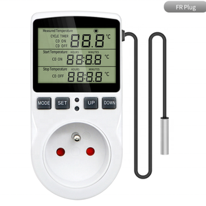 Thermostat Digital Temperature <strong>Controller</strong> Socket Outlet With <strong>Timer</strong> Switch <strong>Sensor</strong> Probe