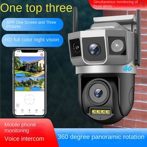 กล้องเครือข่าย V380ความละเอียดสูง360องศาการตรวจสอบภาพสามภาพหมุนโทรศัพท์มือถือกลางแจ้งอัจฉริยะ - Product Image 4