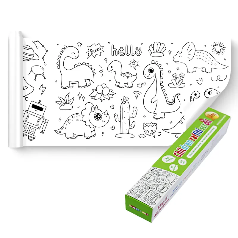 Beliebte Geschenk Briefpapier Bürobedarf leere Schriftrolle bunte Kritzeleien Papier Kunst handwerk DIY Spielzeug Graffiti Zeichen papierrolle