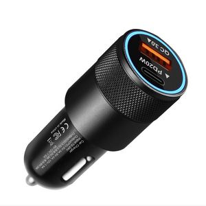Wholesale 38 Watt Dual Port Usb C Quick Charge 3.0 Car <strong>Charger</strong> Fast Charging USB a USB C Car <strong>Charger</strong> Adapter - Product Image 1