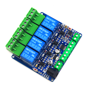 Modbus RTU 4ウェイリレー出力5V 12V 4チャンネルスイッチ入力485通信TTLピンヘッダー通信 - Product Image 3