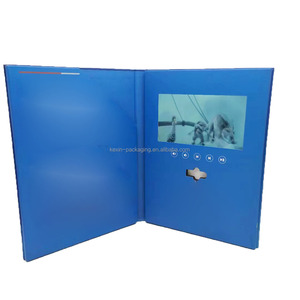 Cuốn sách Hình dạng Màn hình LCD video Brochure với gói Video màn hình tin nhắn Bộ nhớ video giấy Hộp quà tặng - Product Image 3