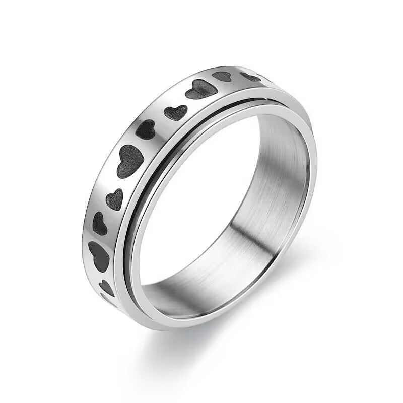4. 6mm - Rotating love, Steel Color