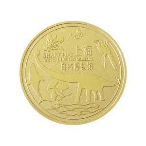 定制金属冲压制造商自然历史博物馆24k金999银纪念品硬币
