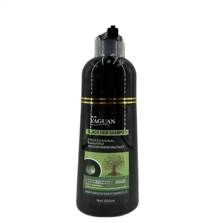 Tintura de cabelo à base de ervas yaguan shampoo de marca própria shampoo para cabelos pretos 5.0 1 avaliação 1 comprador