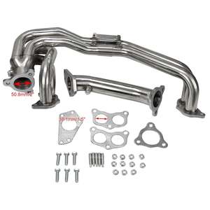 1.5 inç giriş 2 inç çıkış paslanmaz çelik egzoz başlık kiti egzoz borusu sistemi için 2002-2006 Impreza WRX/STI GDB GG EJ20 - Product Image 4
