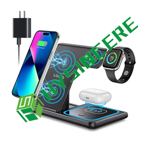 Y3 15W hızlı şarj 3 1 çok fonksiyonlu telefon kablosuz şarj RGB gece işık lambası ile iPhone apple 15 14 Pro Max - Product Image 5