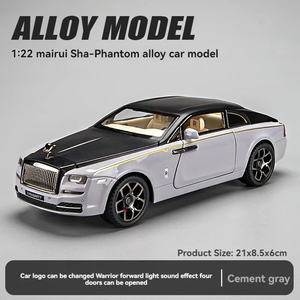 Diecast alaşım Model araba 1/22 Rolls ses ve ışık geri çekme Metal araba koleksiyonu ile wraithler alaşım araba modeli dekoratif oyuncak - Product Image 6