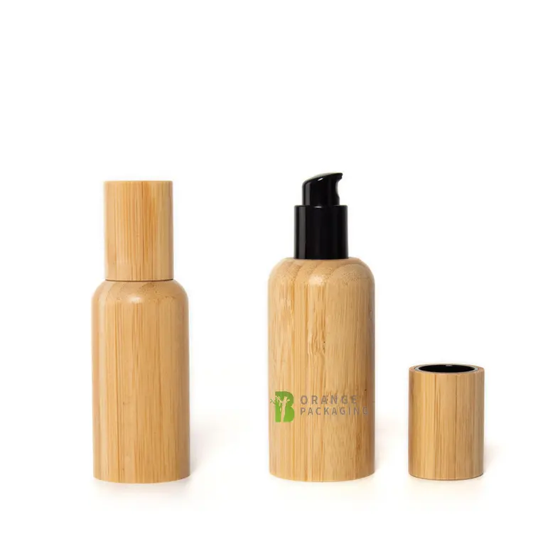 Garrafa de spray para loções e óleos essenciais com tampa de bambu, novo design, formato de pinguim, com tampa de vidro e bambu, novo design, 2024