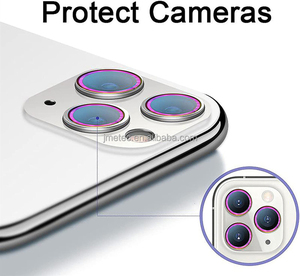 Bulucu hızlı yüklemek alaşım 9h kamera lens ekran koruyucu ipek baskı temperli cam iphone 14 artı 13 pro max - Product Image 5