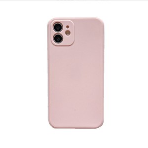 Yeni düz kenar Apple 12 cep telefonu kılıfı koruyucu kapak buzlu silikon TPU düz renk yumuşak kabuk Iphone - Product Image 1