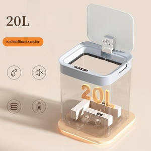 Hogar gran capacidad 20L plástico automático sin contacto inteligente cubo de basura sensor con luz LED - Product Image 5