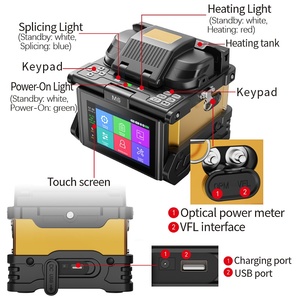 New M6 <strong>fusion</strong> <strong>Splicer</strong> 6 Motor Fiber Optic Splicing Machine VFL+OPM FTTH Optical Welder <strong>Fusion</strong> <strong>Splicer</strong> - Product Image 5