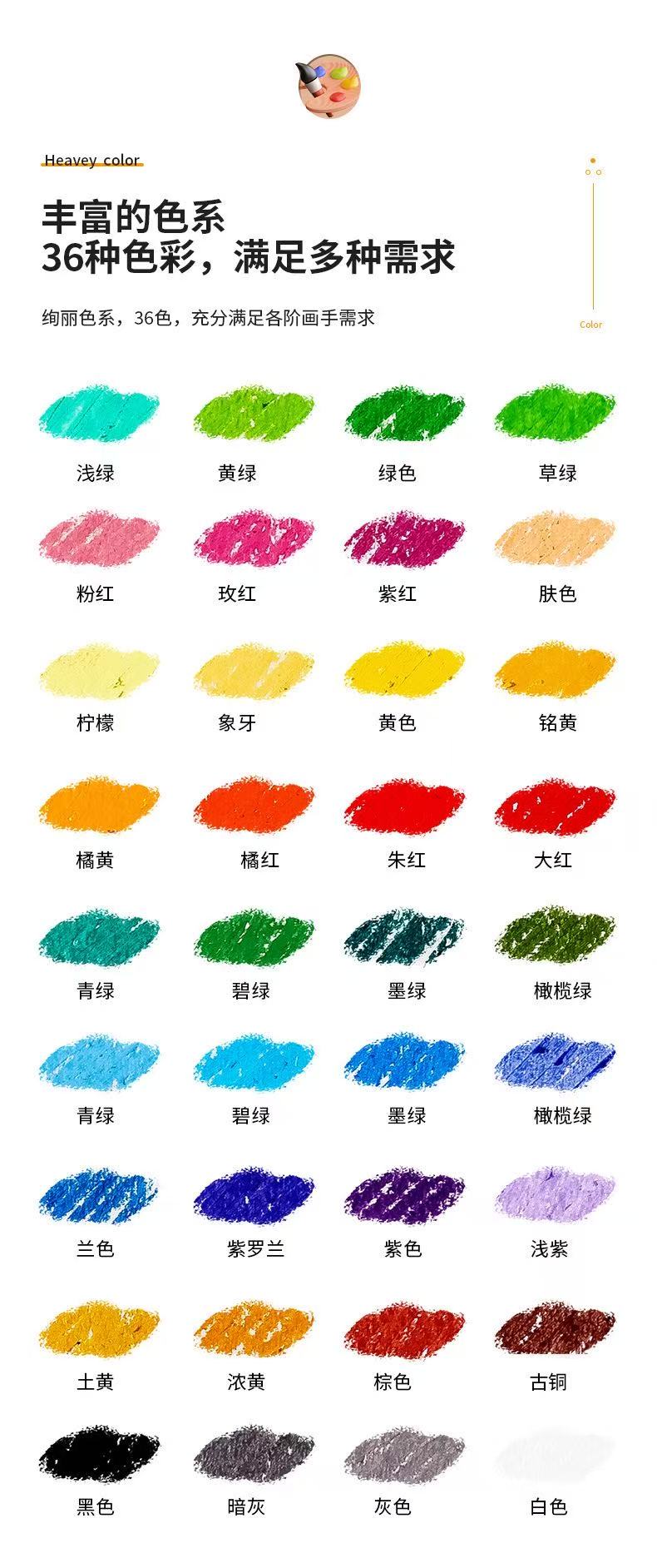 36 couleurs Les ventes monochromes sont disponibles