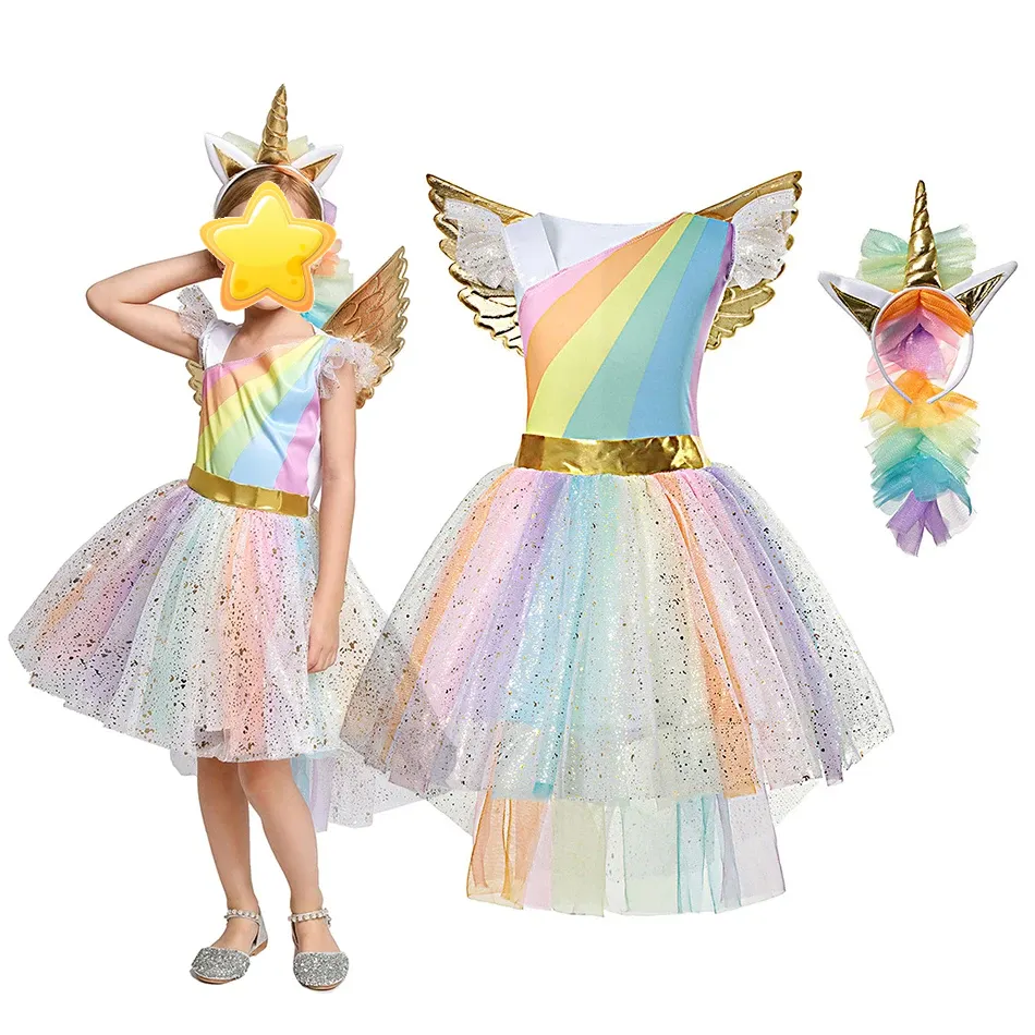 Prium princesse bonbons robe princesse fille sucette fête vêtements enfants Cosplay LED éclairer Costume 2023 nouvel an robe 2-10Y