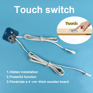 Nuevo DC12V 24V Sensor inteligente Interruptor de luz LED Tablero de madera Módulo de Interruptor táctil penetrable para gabinete Suministros de equipos de luz LED - Product Image 2