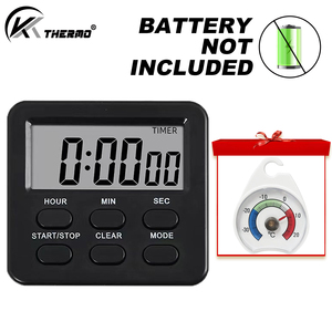 Großer digitaler LCD-Küchen timer Modernes Design mit Wecker Gefrier thermometer Elektronischer Kunststoff-Magnetst änder zum Kochen - Product Image 5