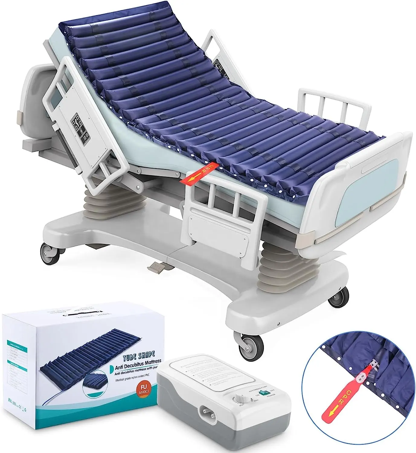 Matelas pneumatique anti-décubitus médical pour lit d'hôpital Matelas de lit ICU avec prix d'usine