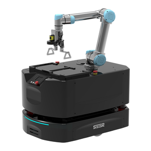 Robot Cobot de colaboración de 6 ejes, brazo robótico con 2 pinzas de dedo y AGV para Robot de Entrega móvil autónoma, UR5e - Product Image 1