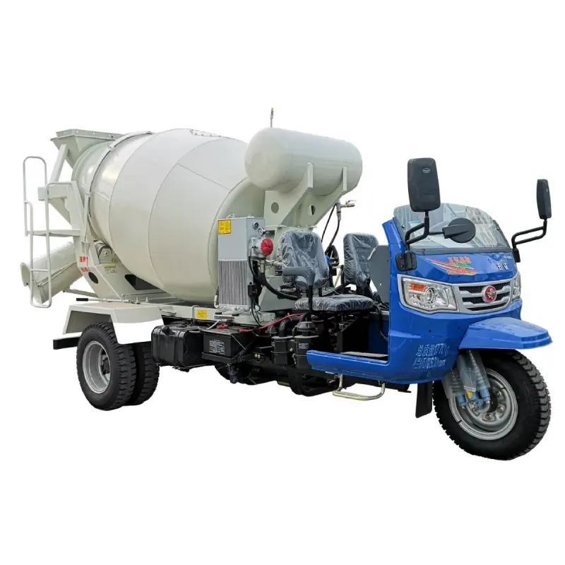 Cinq signes route interne de camion de mélange de ciment de roue de cinq avec le petit camion-citerne de mélange concret 2.5m3 3m3