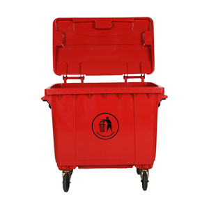 Cubo de basura móvil HDPE para exteriores, contenedor grande de basura de plástico de 660/1100 litros, cubo de basura para uso en exteriores - Product Image 2