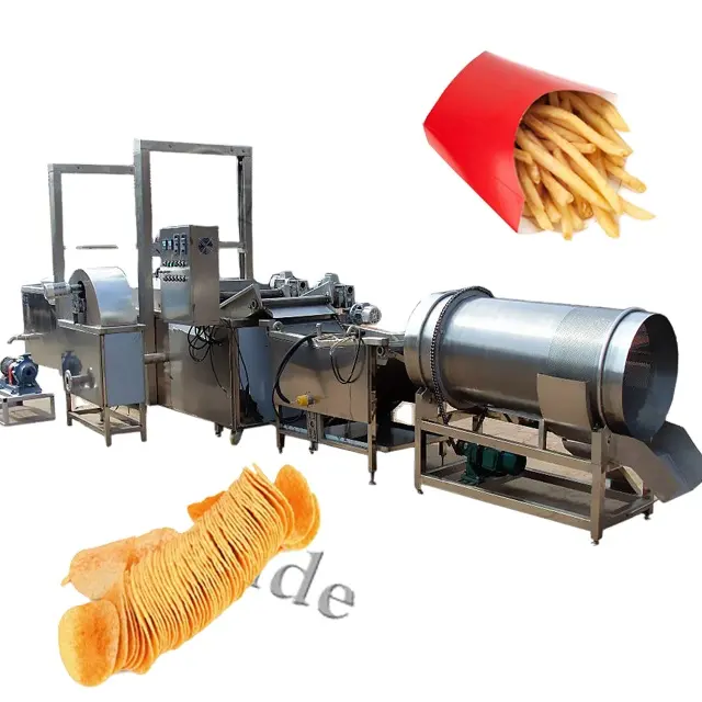 30-60KG Linha De Batatas Fritas Que Faz A Máquina máquinas de Batata Doce Batatas Fritas Crocantes