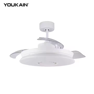 Ventilador de techo LED RGB para altavoz Bluetooth retráctil Wifi Control remoto ventilador inteligente luz reproduce música único inteligente - Product Image 5