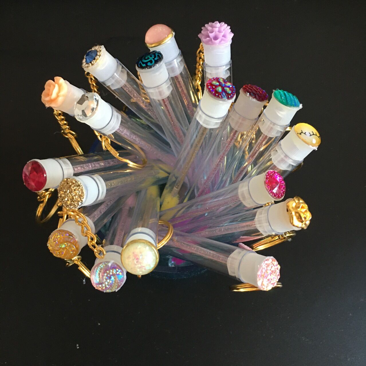 eyelash brush keychain