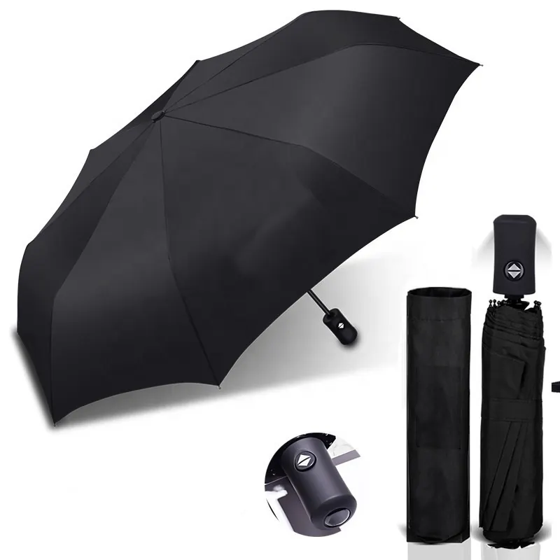 BST özel baskılı rüzgar geçirmez taşınabilir otomatik hafif katlanır yağmur şemsiye toptan erkekler ve kadınlar için