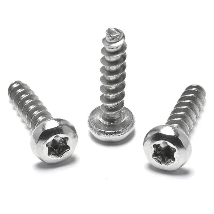 Rosca de cabeza Torx de acero inoxidable o Zinc, rosca autorroscante para plástico