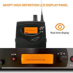 IEM9000, venta al por mayor, sistema de monitor inalámbrico de 2 canales en el oído, monitores inalámbricos en el oído para cantante, espectáculo de actuación en el escenario
